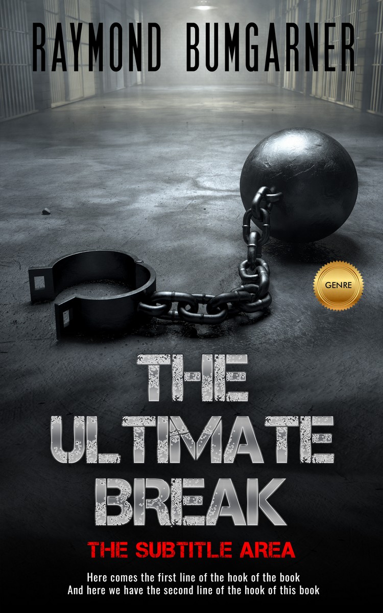 2D view of Shark #2128 - Premade Action & Adventure Book Cover