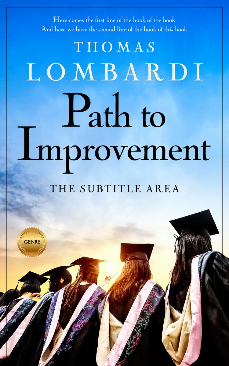2D view of Premade Self-Improvement & Self-Help Book Cover - Dodger Blue