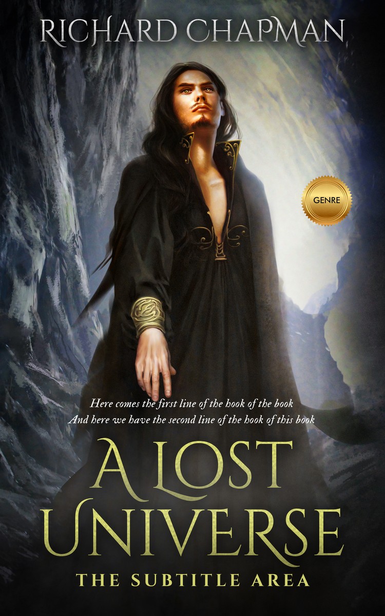 2D view of Premade Fantasy Book Cover - Shark