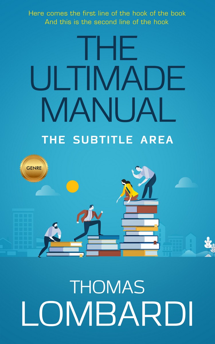 2D view of Eastern Blue #2437 - Premade Business Book Cover