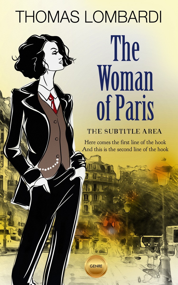 2D view of Stark White #2452 - Premade Literary Fiction Book Cover