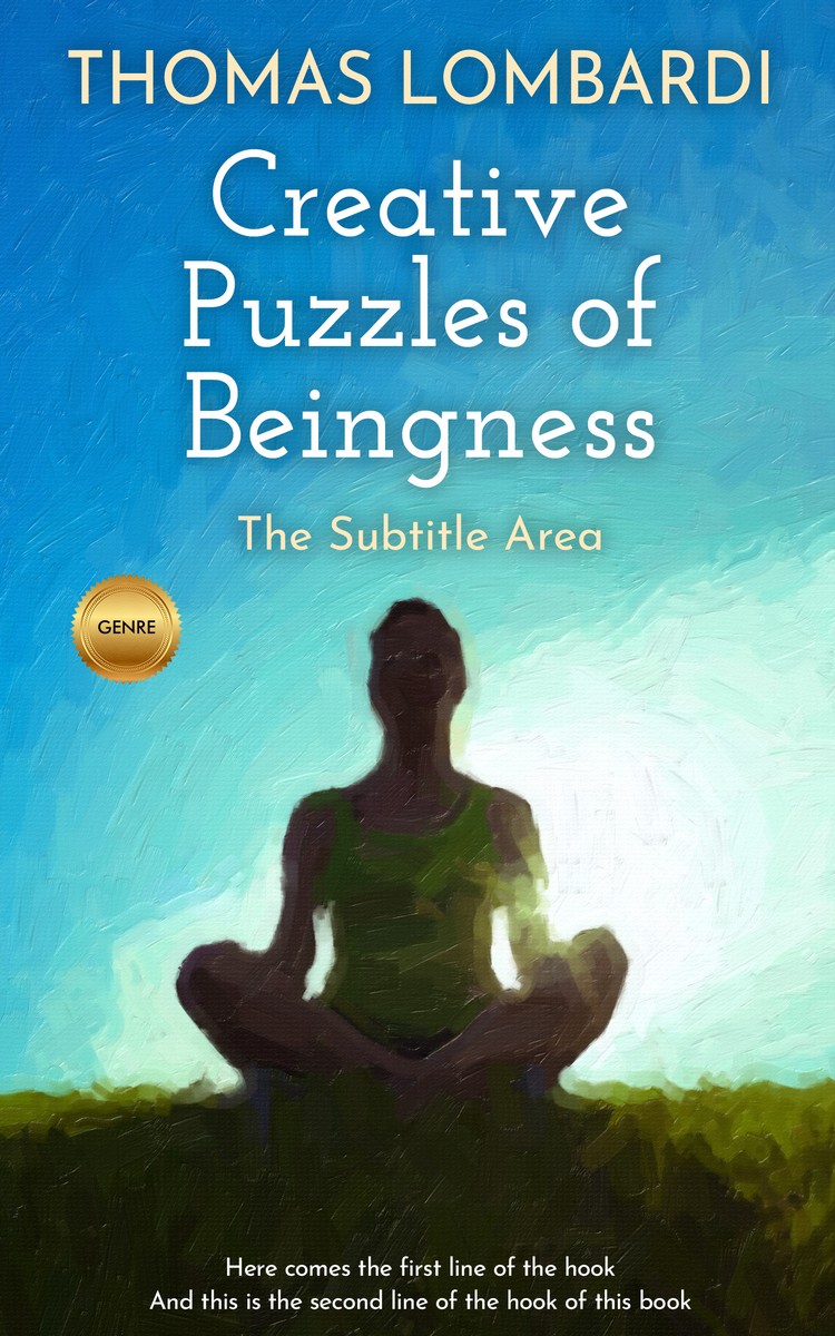 2D view of Curious Blue #2470 - Premade Health & Mind & Body Book Cover