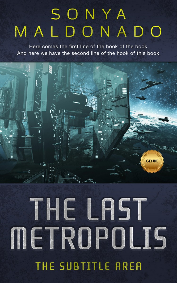 2D view of Premade Science Fiction Book Cover - Ebony Clay