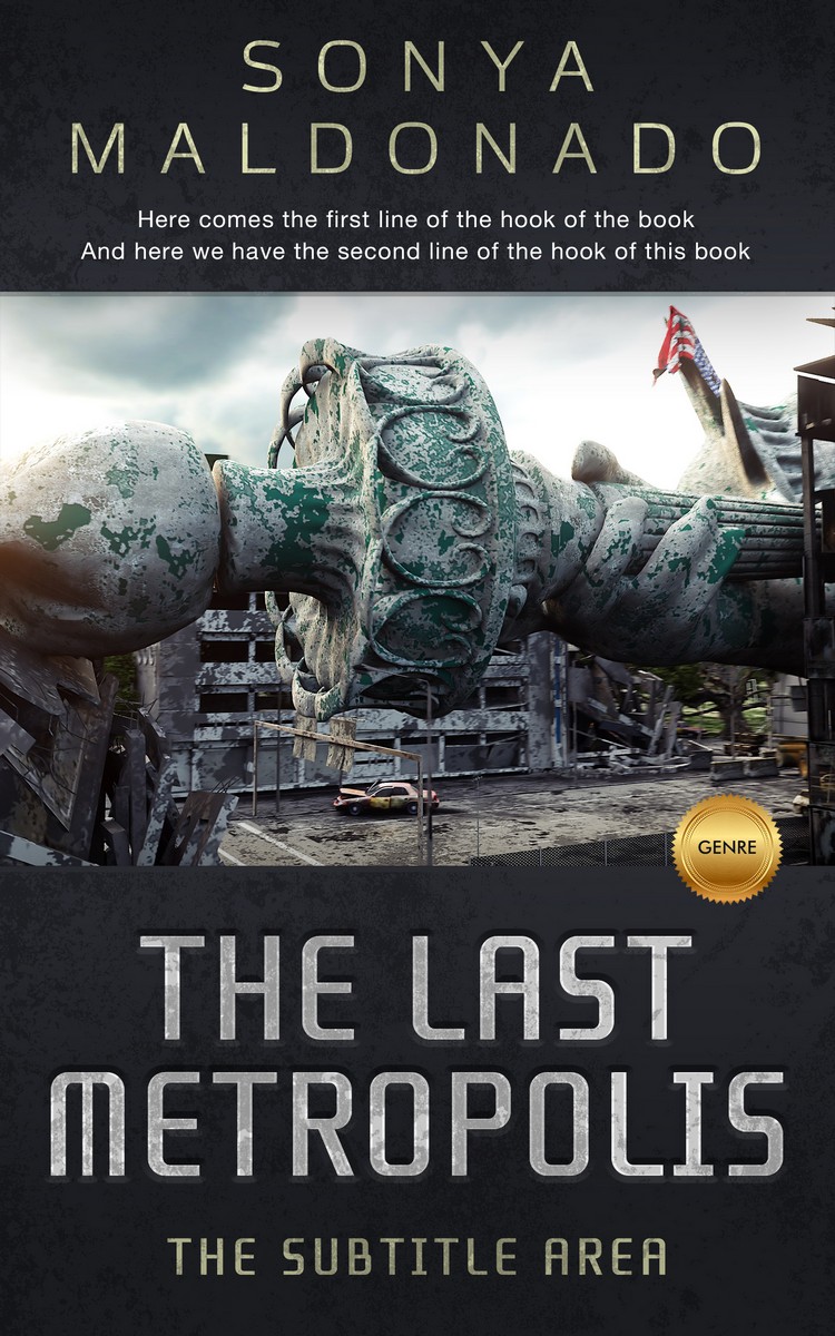 2D view of Mist Gray #2476 - Premade Apocalyptica Book Cover