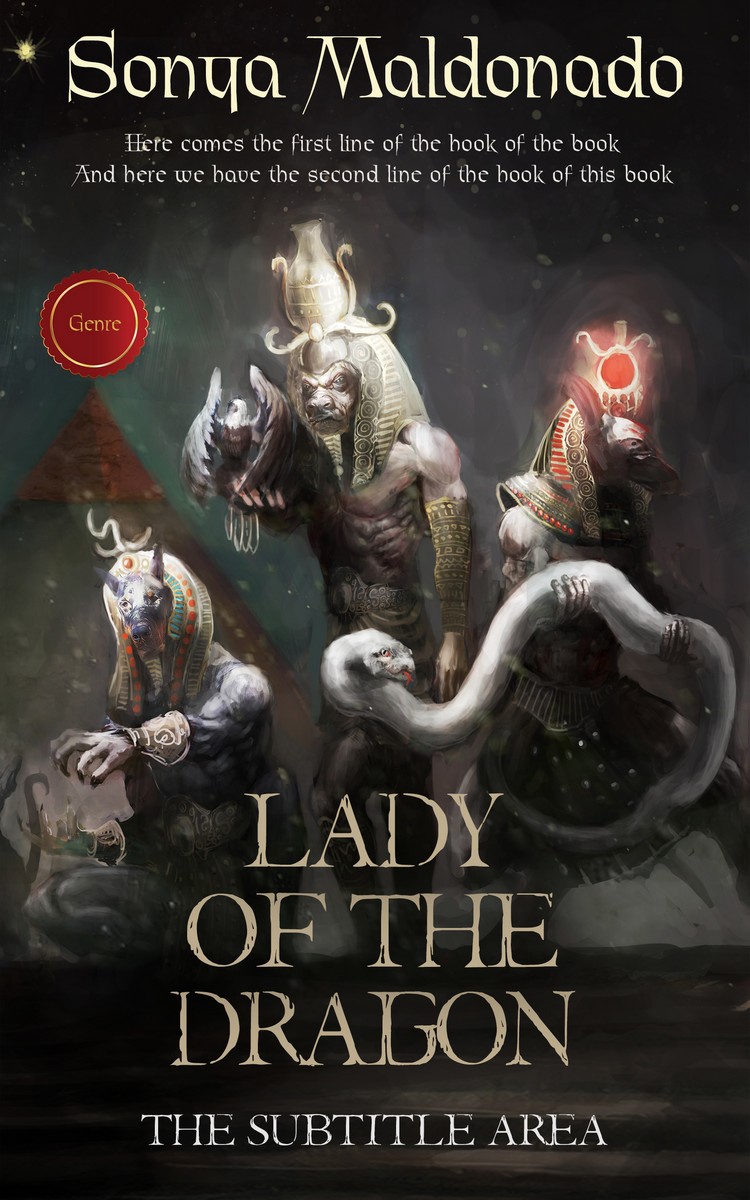 2D view of Premade Fantasy Book Cover - Dune