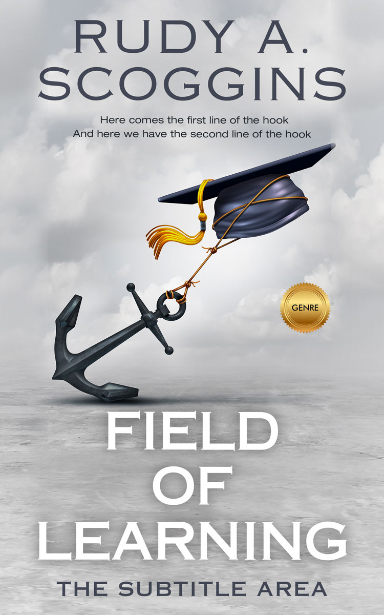 2D view of Premade Surreal Book Cover - French Gray