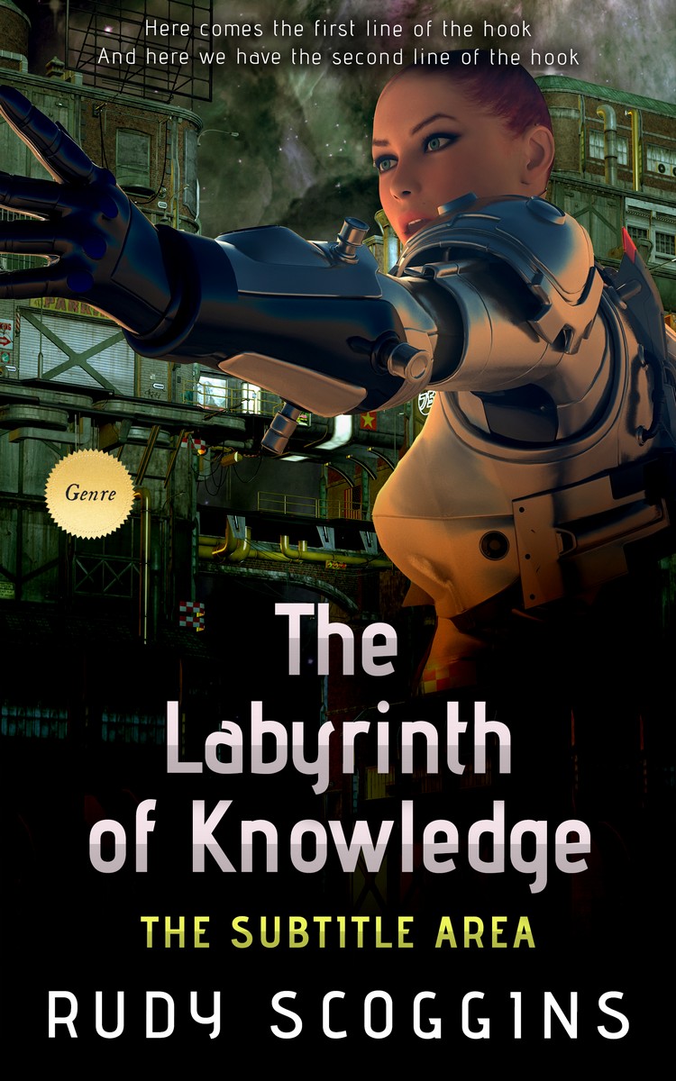 2D view of Premade Science Fiction Book Cover - Log Cabin