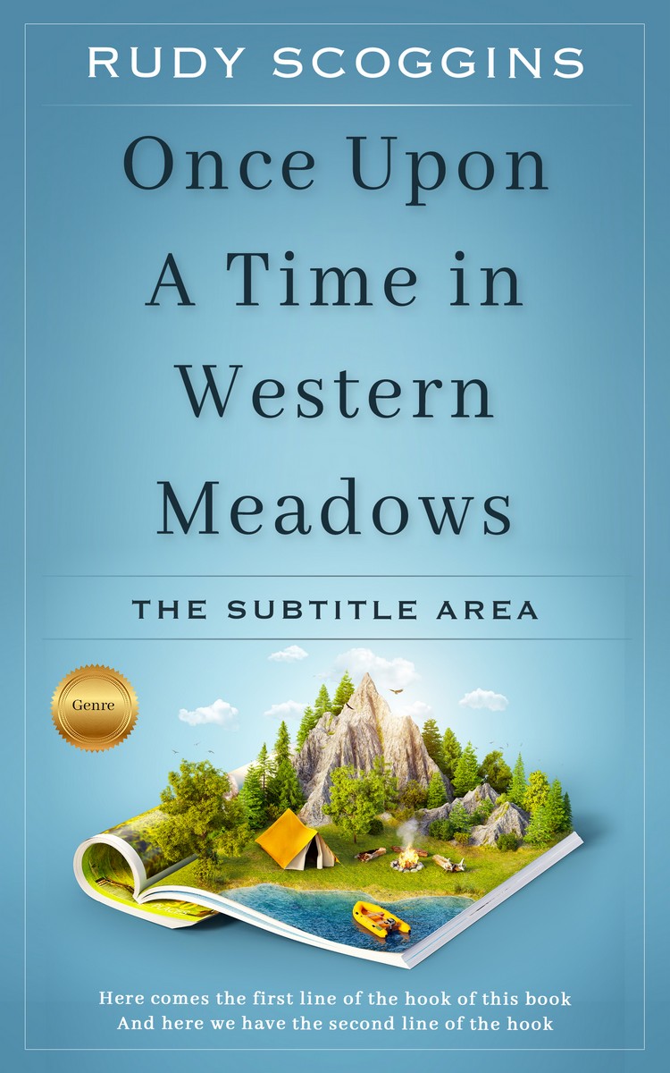 2D view of Premade Nature Book Cover - Glacier