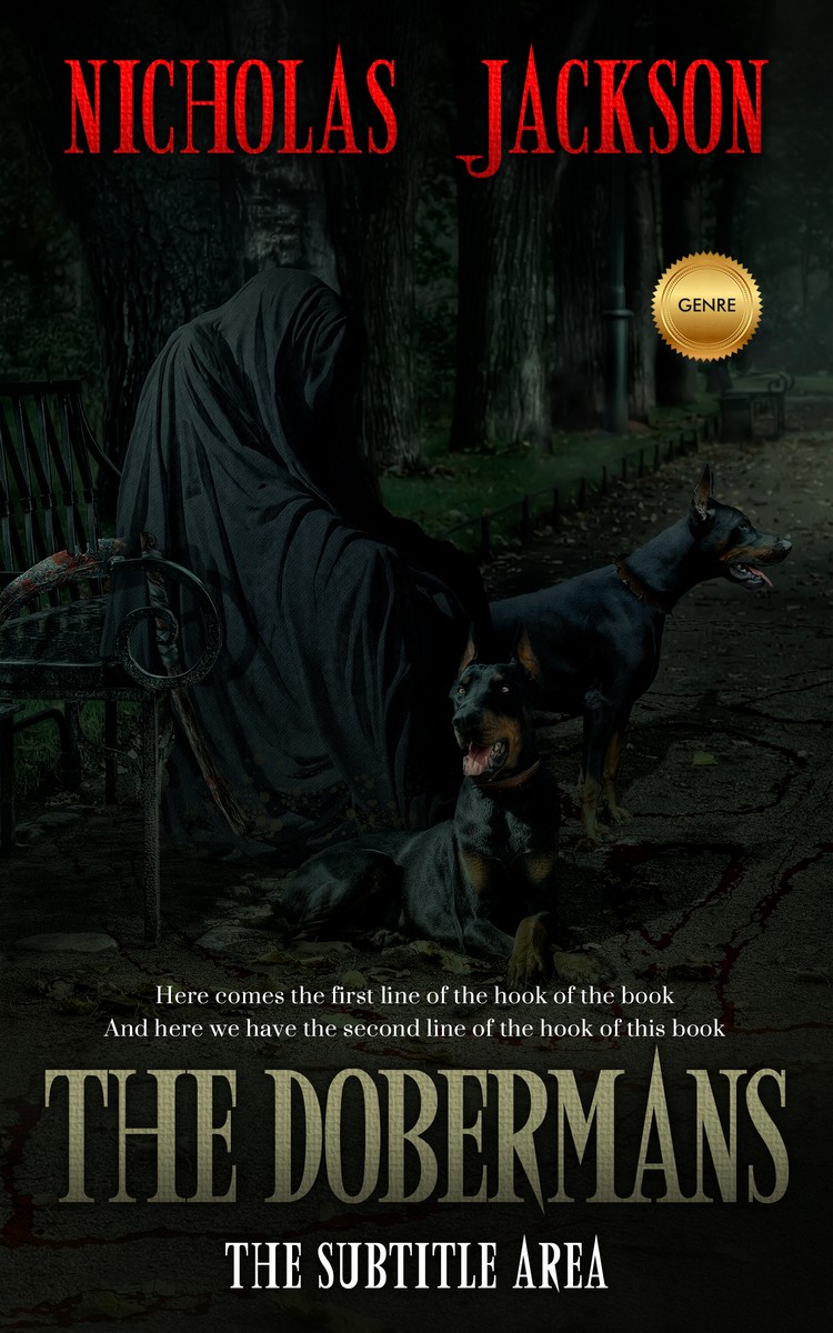 2D view of Premade Horror Book Cover - Log Cabin