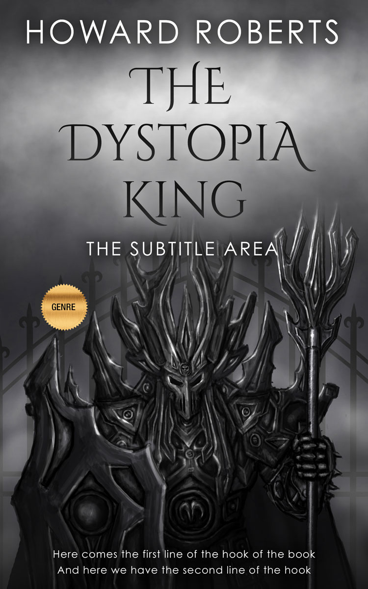 2D view of Premade Fantasy Book Cover - Shark