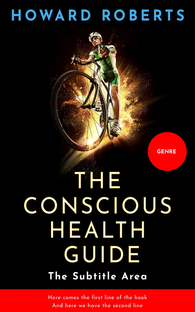 2D view of Premade Sports & Fitness Book Cover - Burnt Sienna