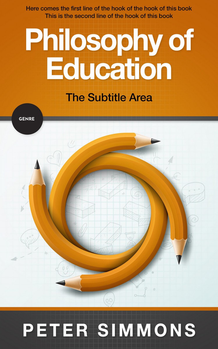 2D view of Premade Education Book Cover - Porcelain