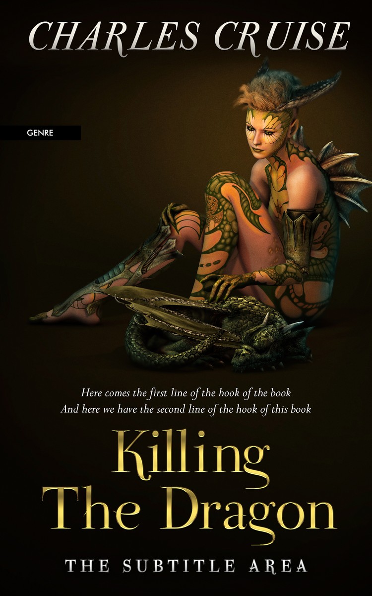 2D view of Crowshead #2871 - Premade Fantasy Book Cover