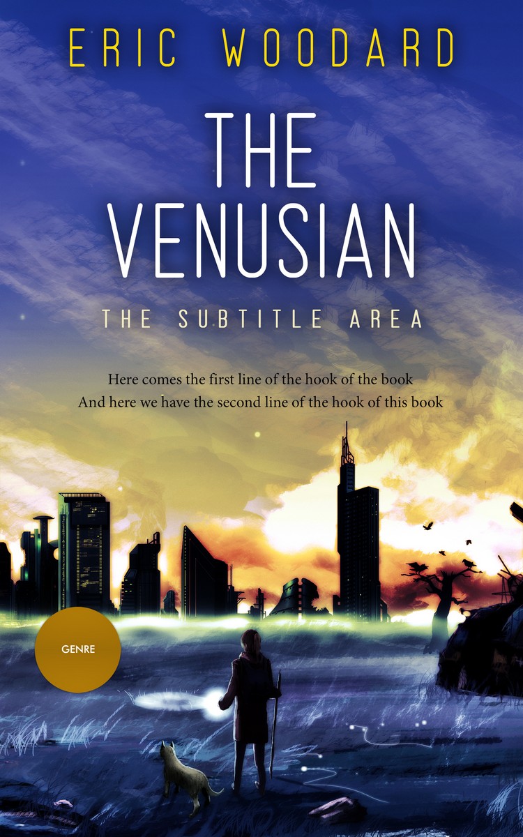 2D view of Premade Science Fiction Book Cover - East Bay