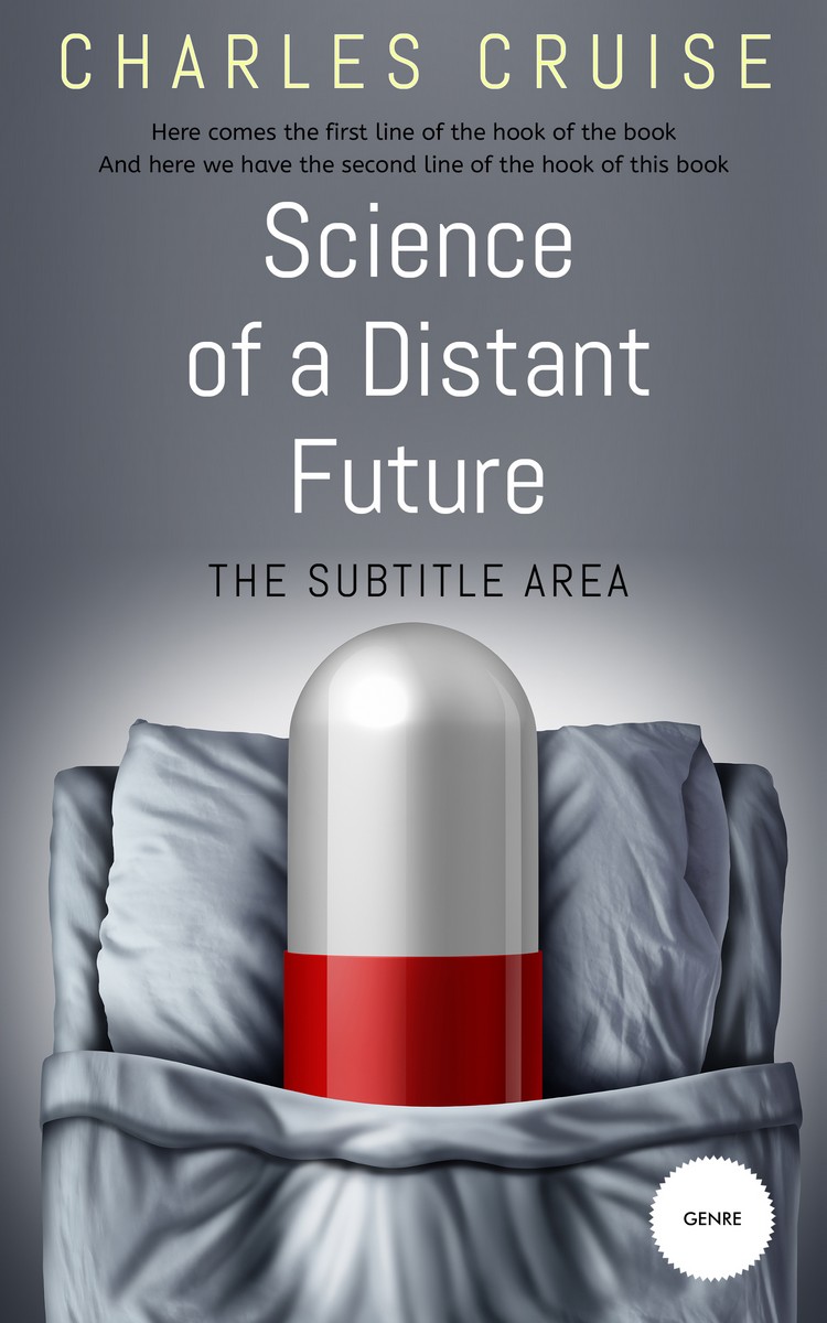 2D view of Premade Health & Mind & Body Book Cover - Pale Sky