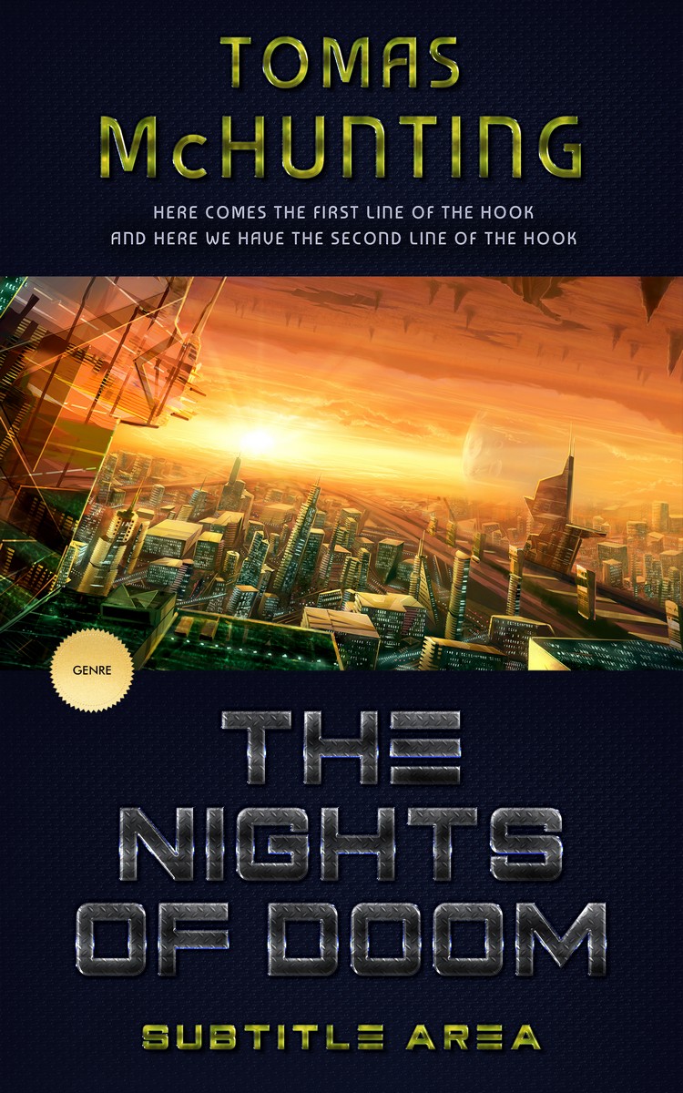 2D view of Shark #2957 - Premade Science Fiction Book Cover