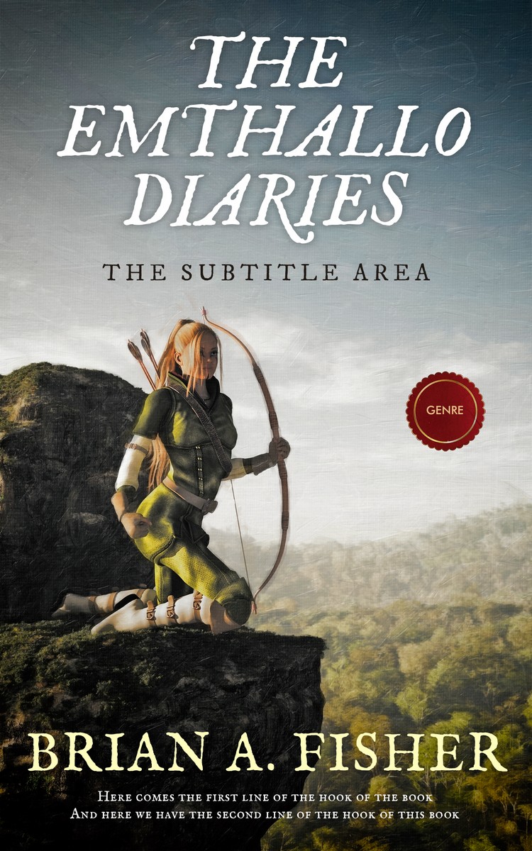 2D view of Premade Fantasy Book Cover - Heavy Metal