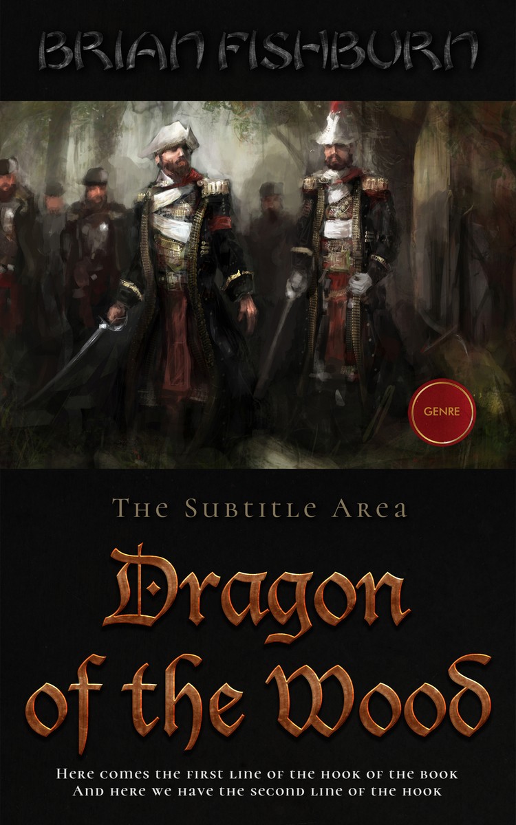 2D view of Cod Gray #3038 - Premade Fantasy Book Cover