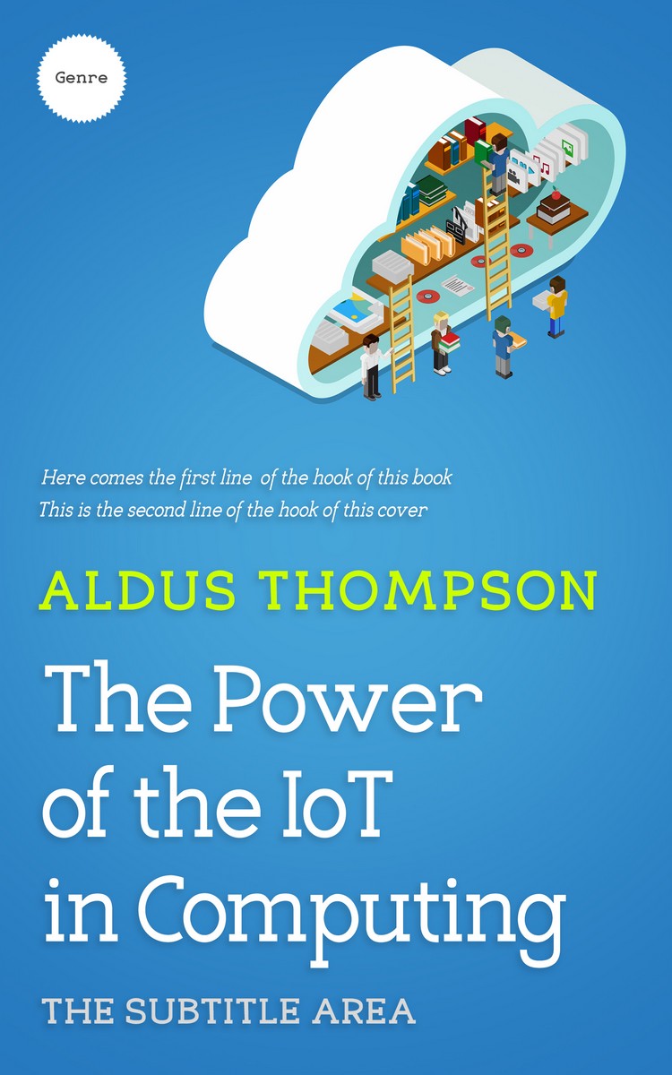 2D view of Boston Blue #3100 - Premade Business Book Cover