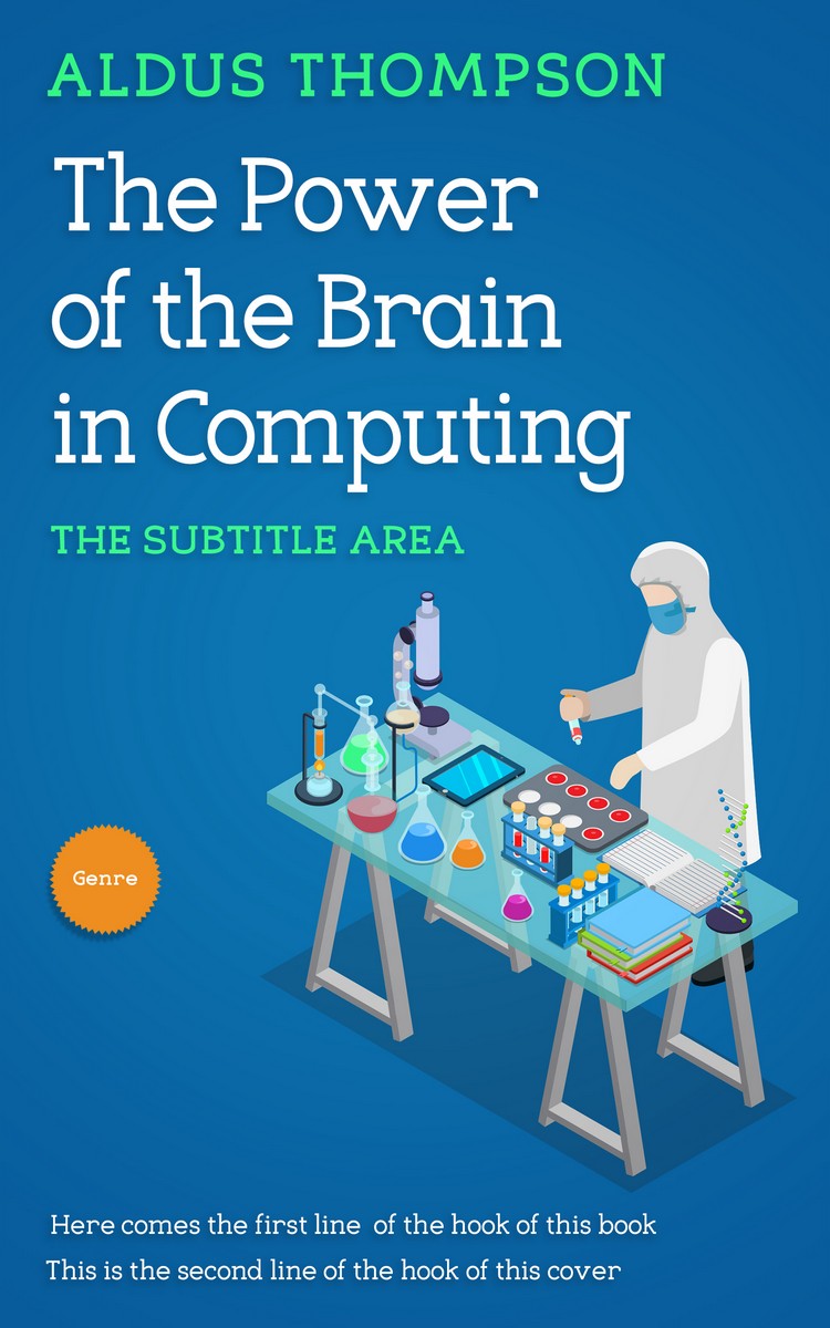 2D view of Premade Science & Nature Book Cover - Tory Blue