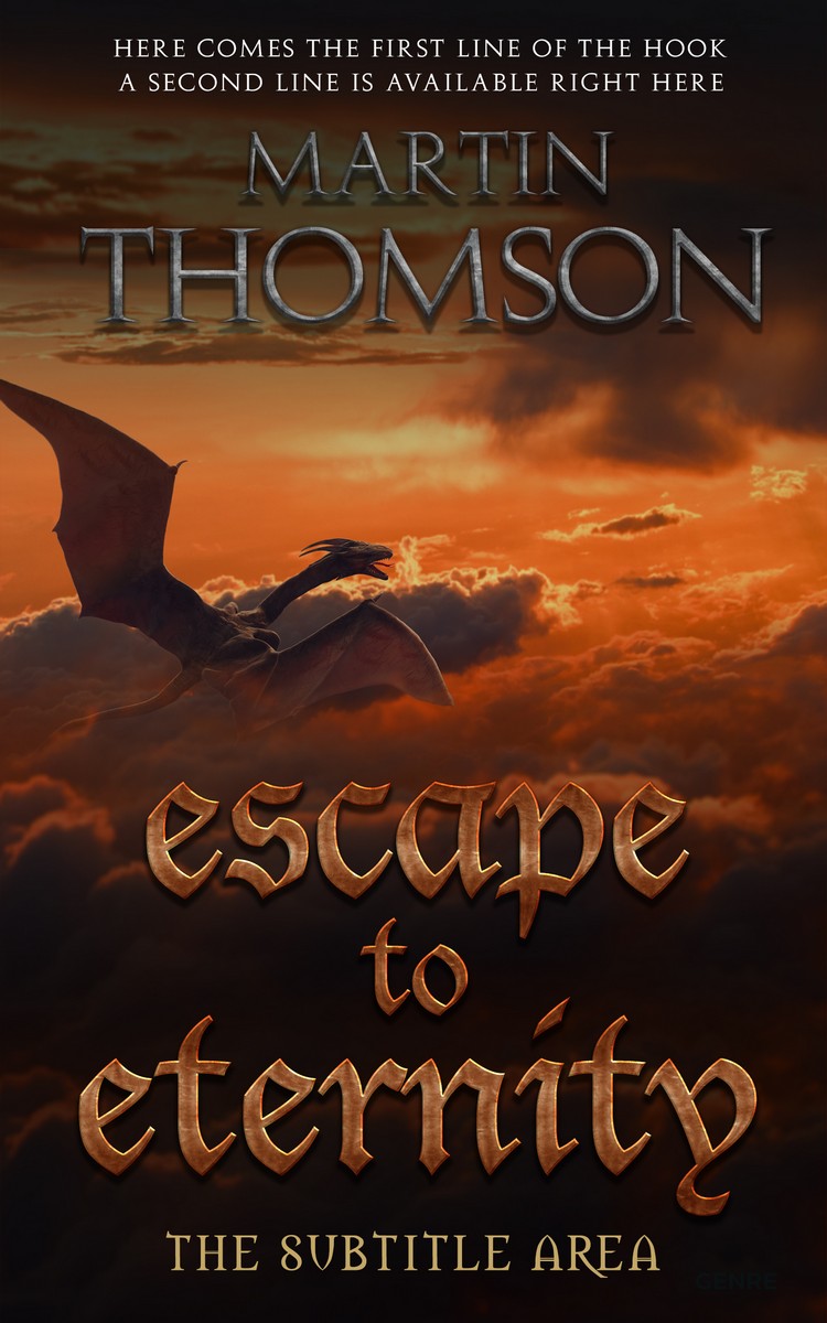 2D view of Eclipse #3185 - Premade Fantasy Book Cover