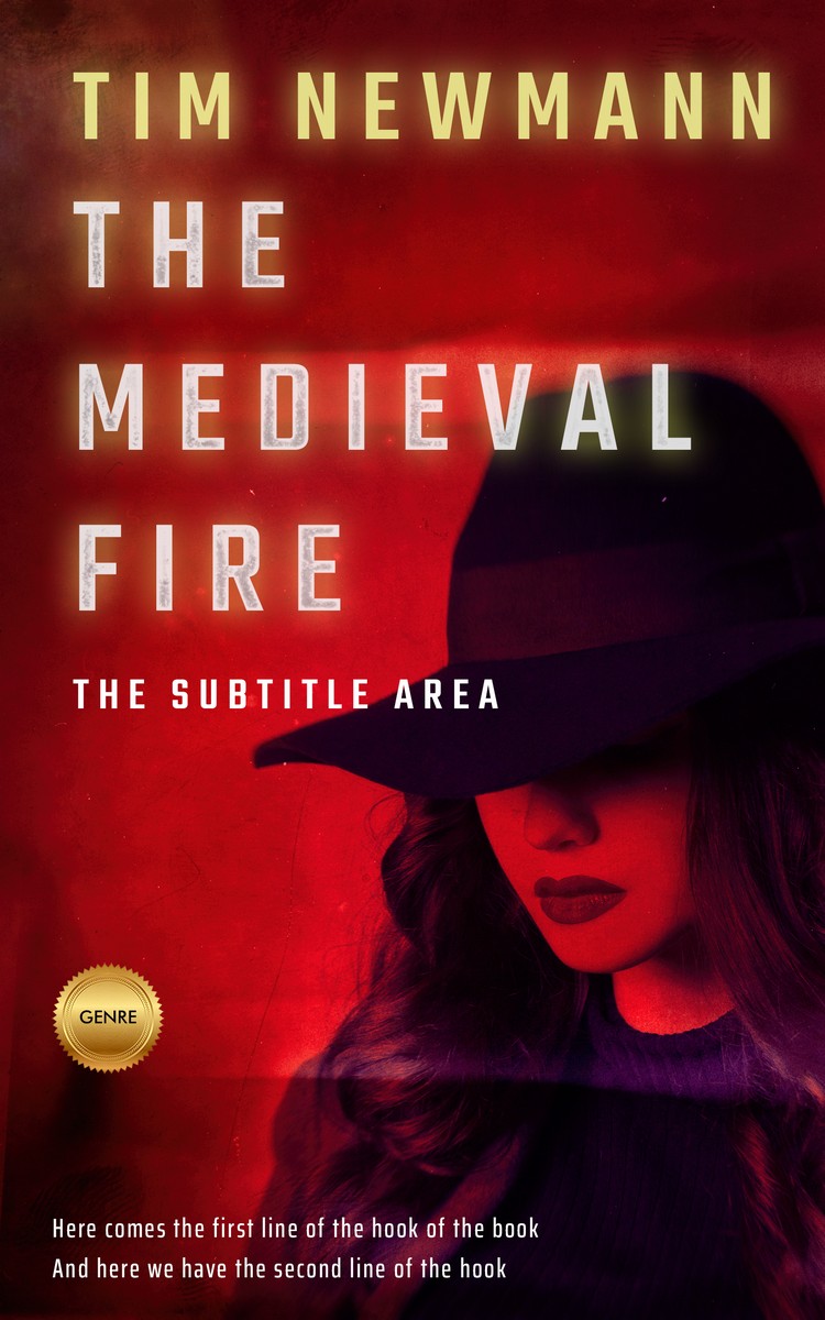 2D view of Premade Mystery & Thriller & Suspense Book Cover - Aubergine