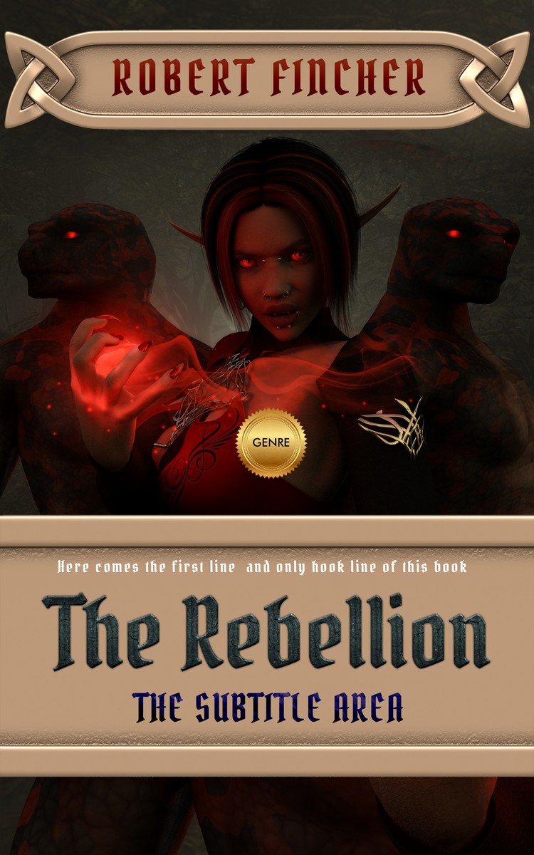 2D view of Premade Fantasy Book Cover - Eclipse