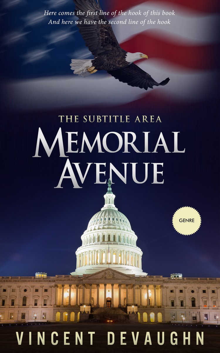 2D view of Premade Action & Adventure Book Cover - Steel Gray