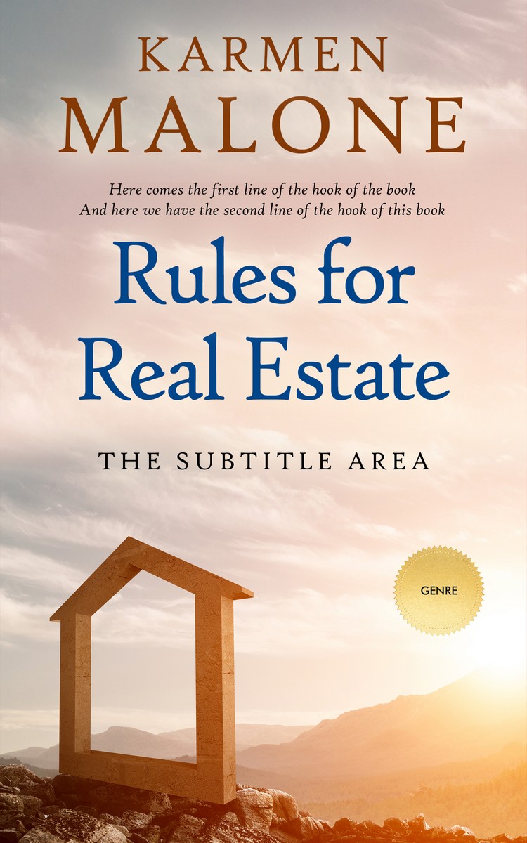 2D view of Premade Business Book Cover - Bone