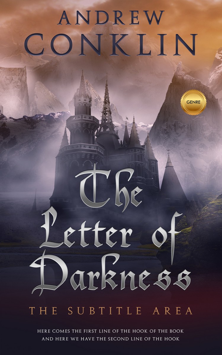 2D view of Premade Fantasy Book Cover - Blackcurrant