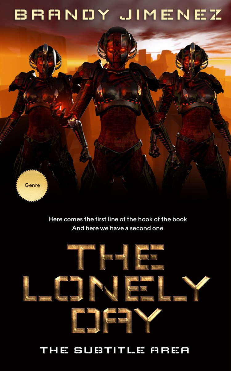 2D view of Raw Sienna #3568 - Premade Science Fiction Book Cover