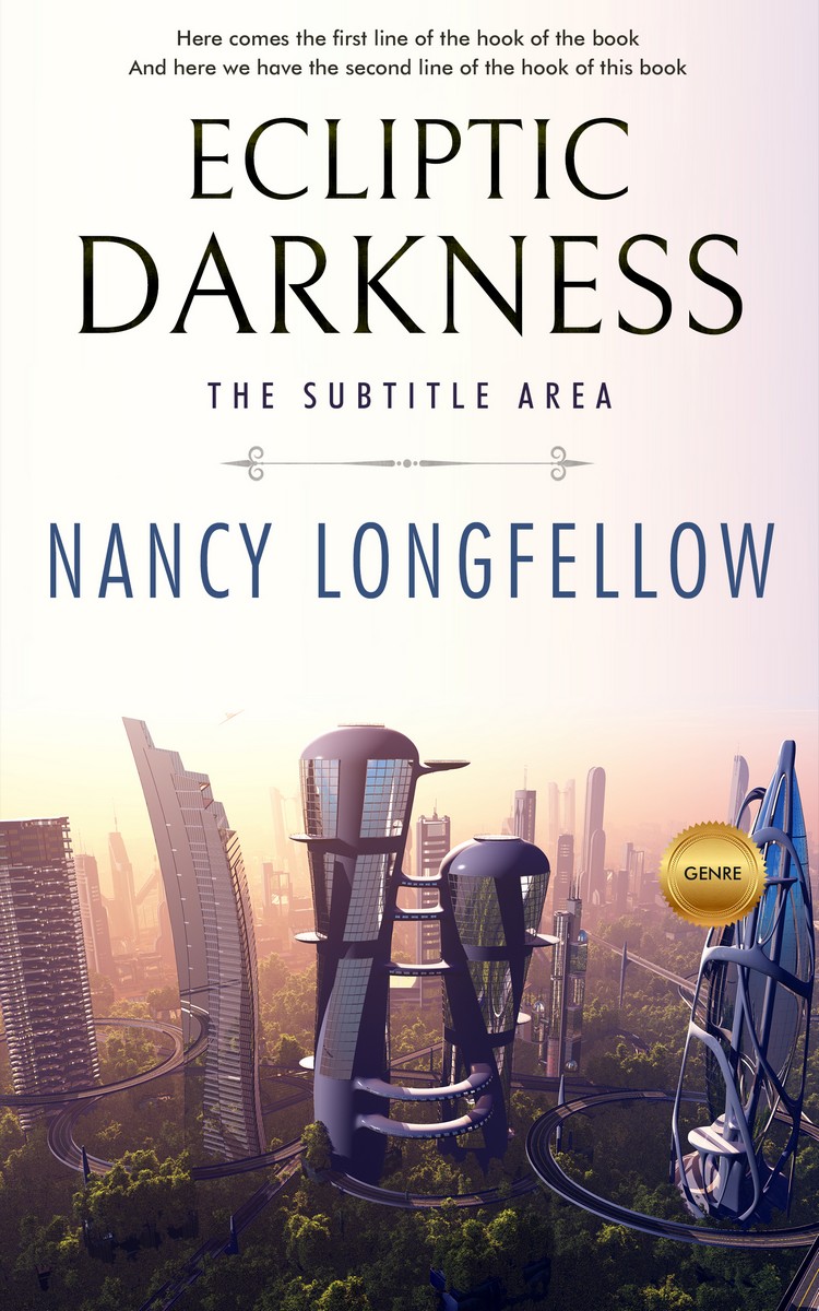 2D view of Premade Science Fiction Book Cover - Dawn Pink