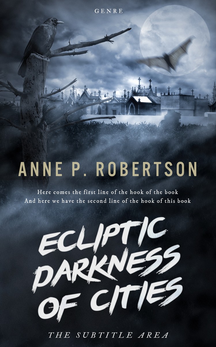 2D view of Premade Horror Book Cover - Ebony Clay