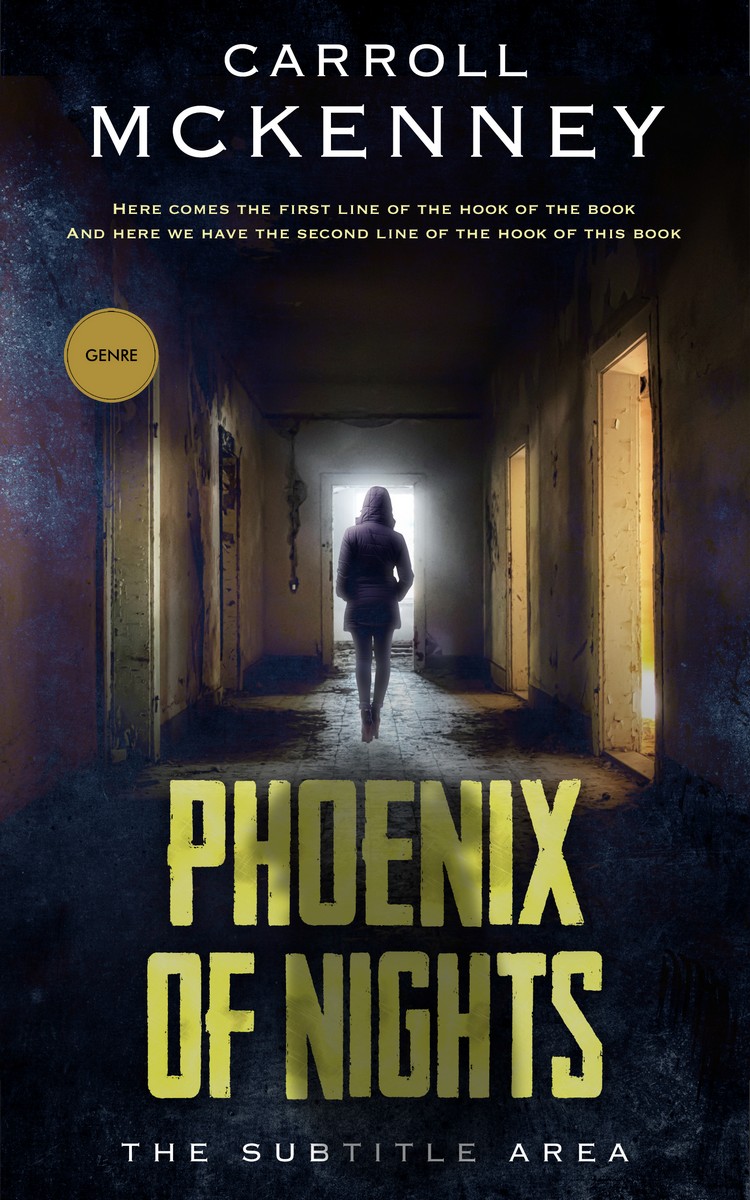 2D view of Premade Action & Adventure Book Cover - Woodsmoke