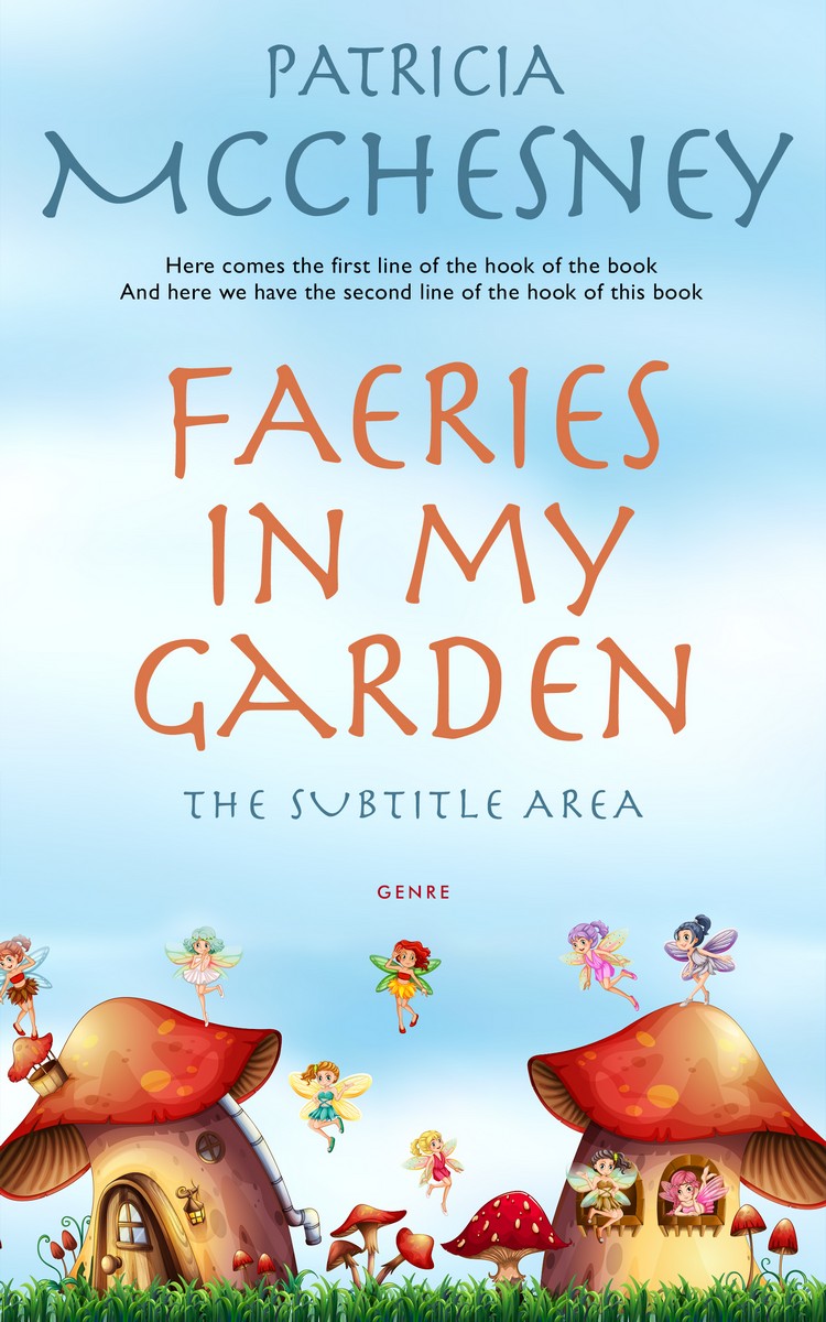 2D view of Premade Children's Book Cover - Mint Tulip