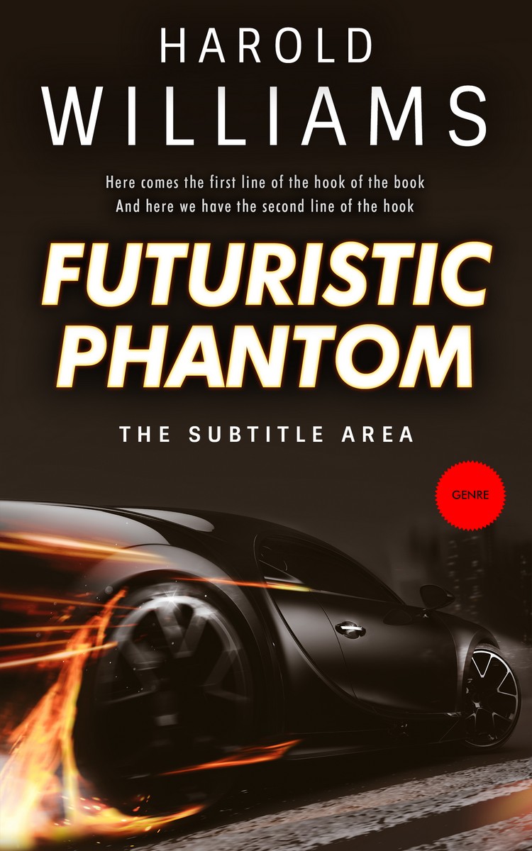 2D view of Night Rider #3712 - Premade Science Fiction Book Cover