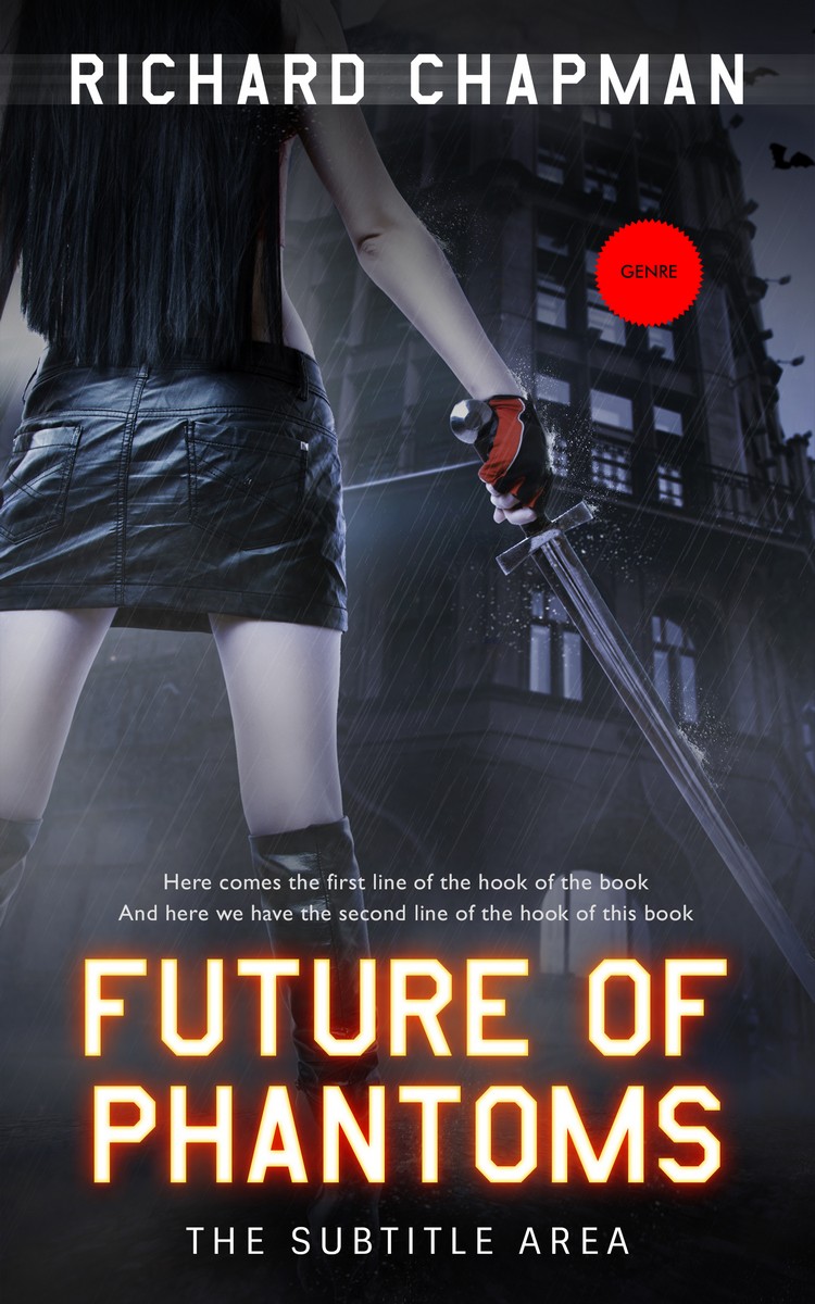 2D view of Premade Fantasy Book Cover - Shark