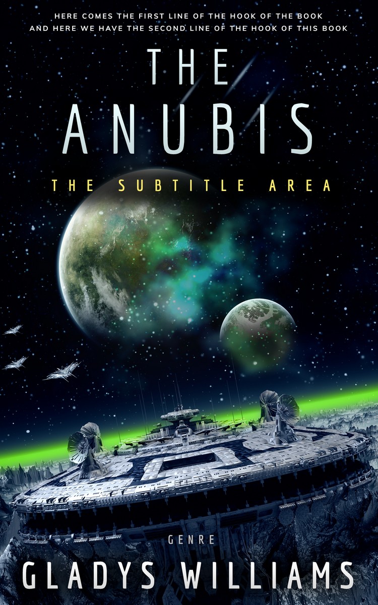 2D view of Premade Science Fiction Book Cover - Ebony