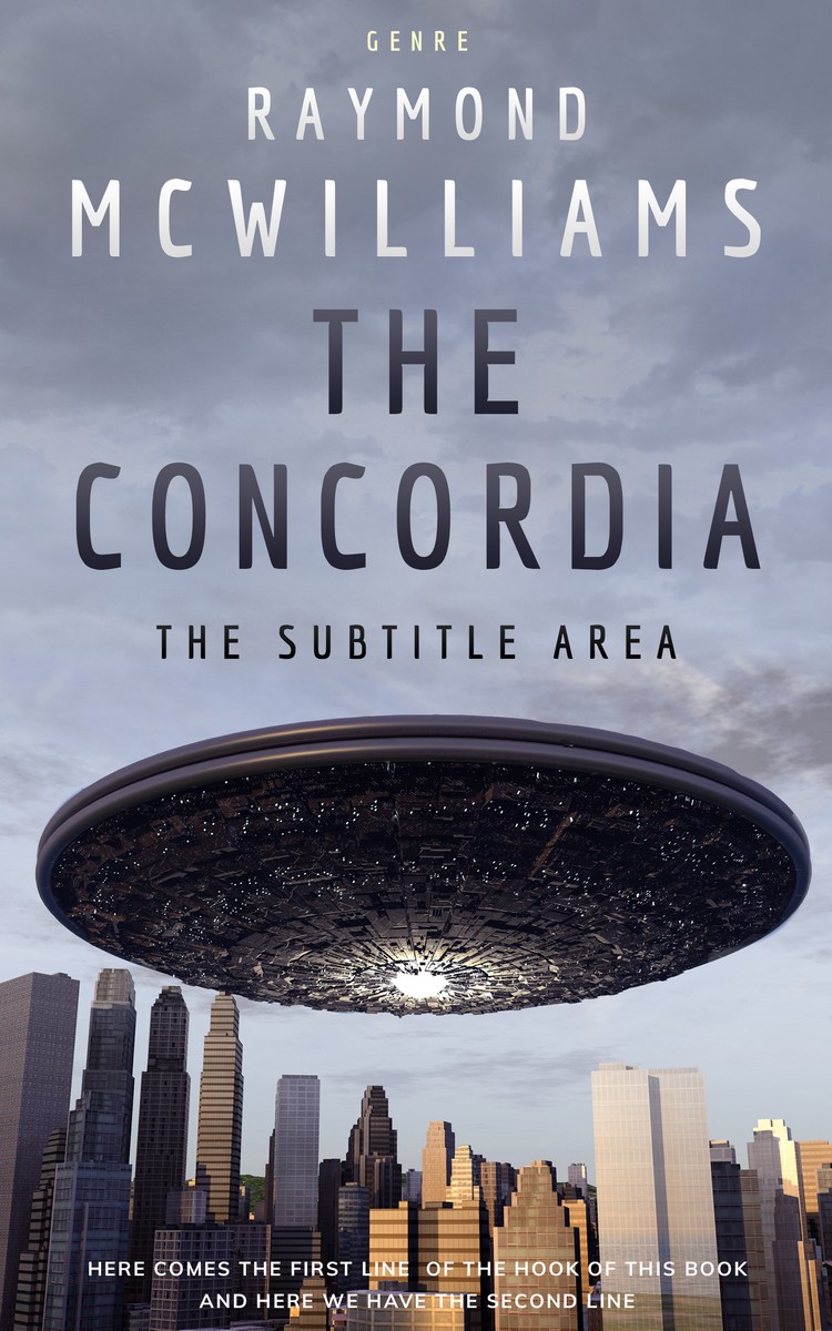 2D view of Premade Science Fiction Book Cover - Santas Gray