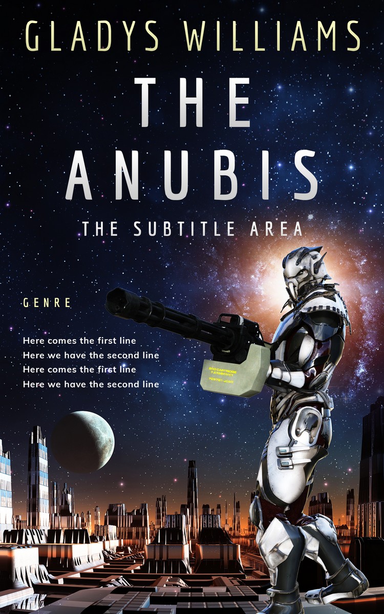 2D view of Steel Gray #3760 - Premade Apocalyptica Book Cover