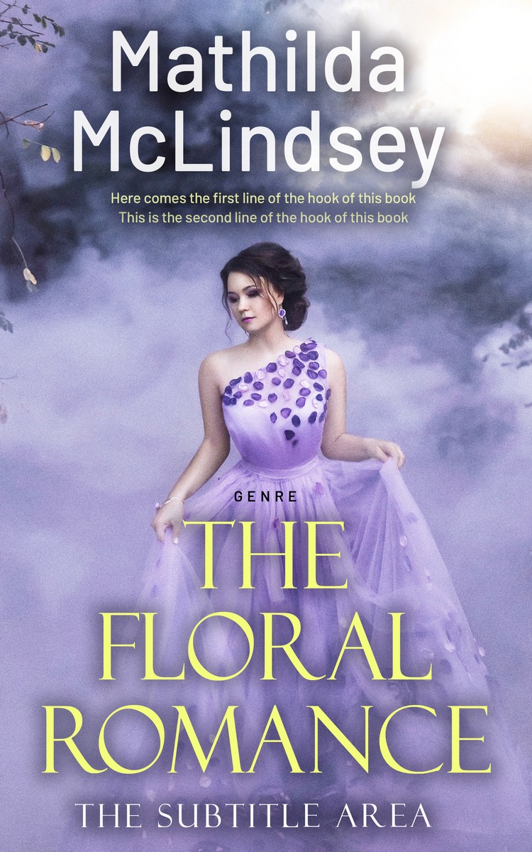 2D view of Lavender Purple #3807 - Premade Romance Book Cover