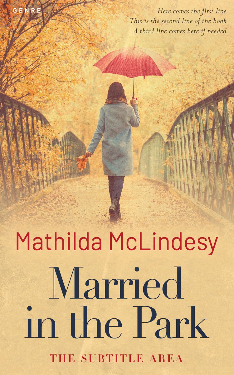 2D view of Premade Romance Book Cover - Gold Sand