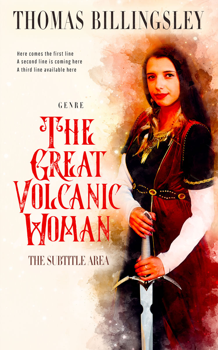 2D view of Albescent White #3850 - Premade Fantasy Book Cover