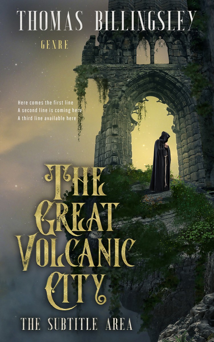 2D view of Heavy Metal #3852 - Premade Fantasy Book Cover