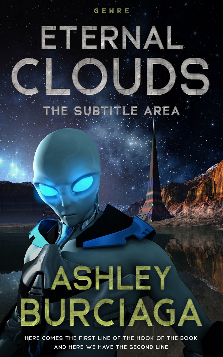 2D view of Premade Science Fiction Book Cover - Mirage