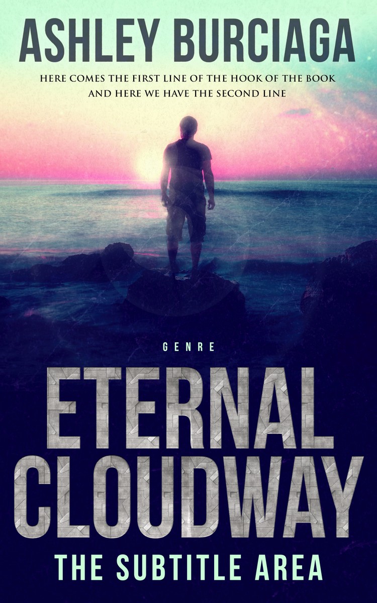 2D view of Premade Science Fiction Book Cover - Bunting