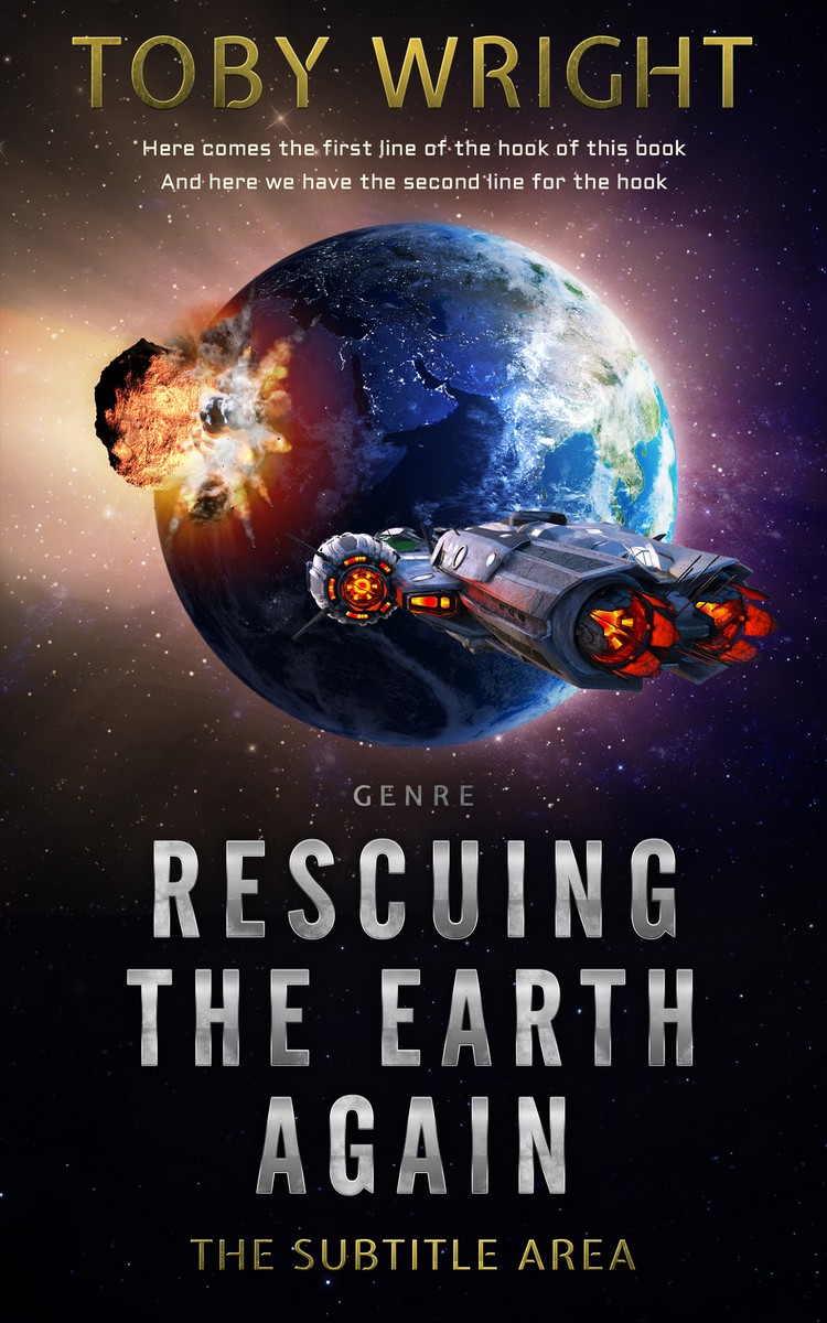 2D view of Rodeo Dust #3966 - Premade Science Fiction Book Cover