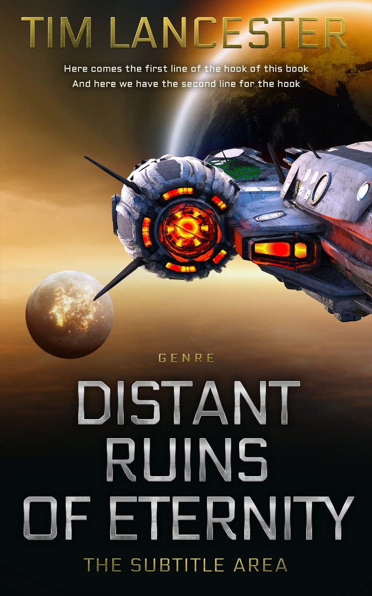 2D view of Tan #3967 - Premade Science Fiction Book Cover