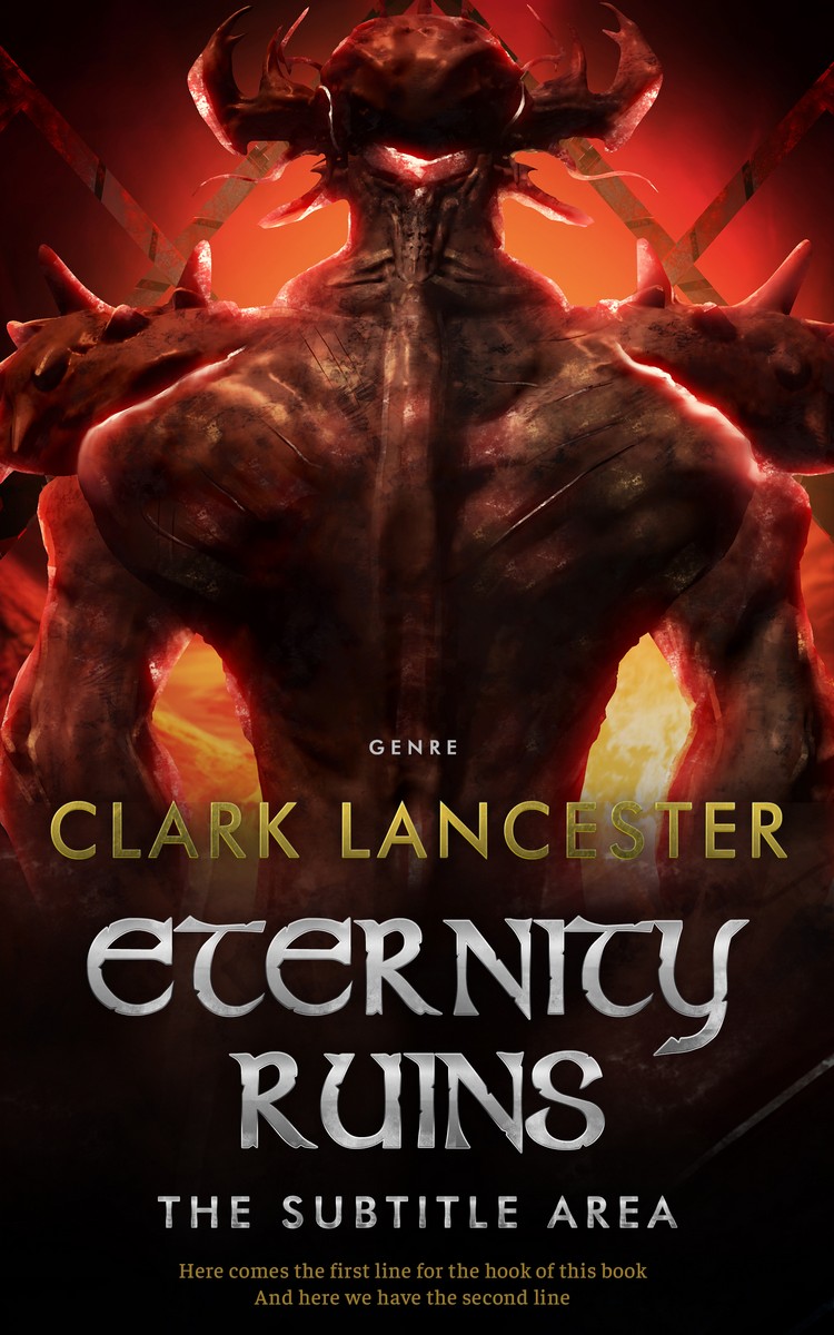 2D view of Crowshead #3982 - Premade Fantasy Book Cover