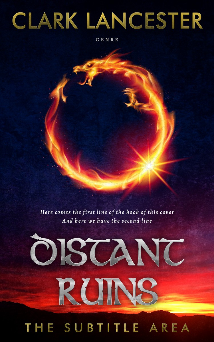 2D view of Raw Sienna #3984 - Premade Fantasy Book Cover